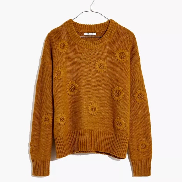 Madewell Sweaters - NWT Madewell Flower Embroidered Pullover Sweater